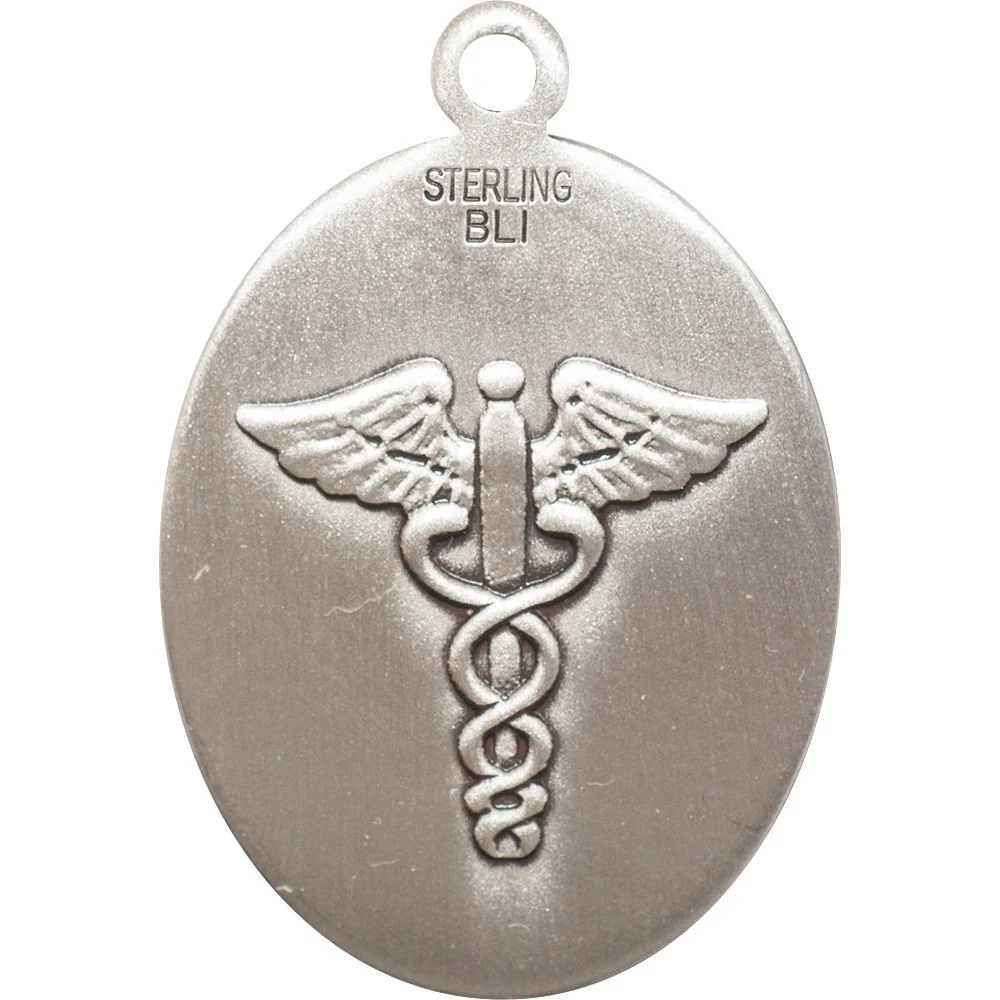 Sterling Silver St. Agatha Nurse Pendant w/ chain - Image 2