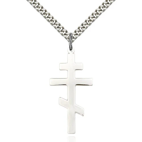 Sterling Silver St. Andrew Pendant 1 3/8 X 5/8"
