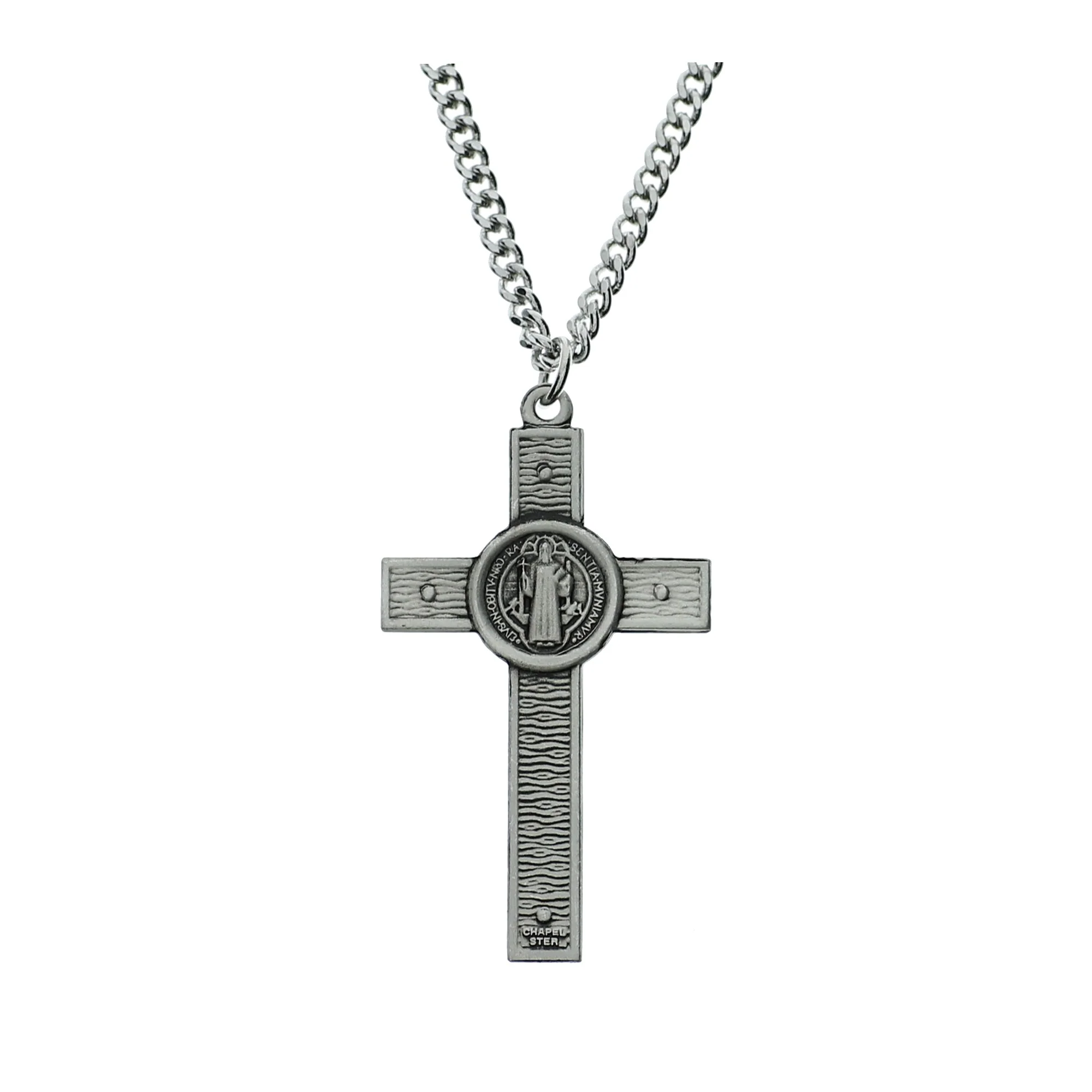 Sterling Silver St. Benedict Crucifix Necklace - Image 2