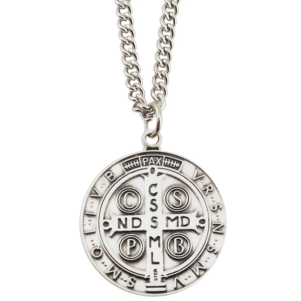 Sterling Silver St. Benedict Medal with 24 inch chain - Image 5