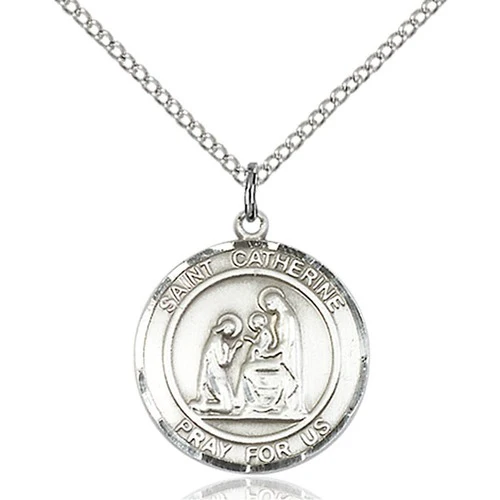 Sterling Silver St. Catherine of Siena Pendant