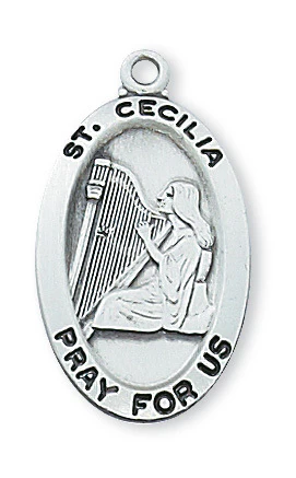 Sterling Silver St. Cecilia Medal