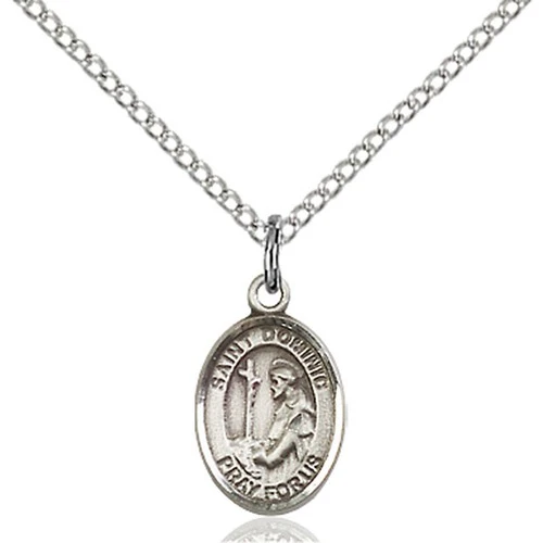 Sterling Silver St. Dominic de Guzman Petite Pendant
