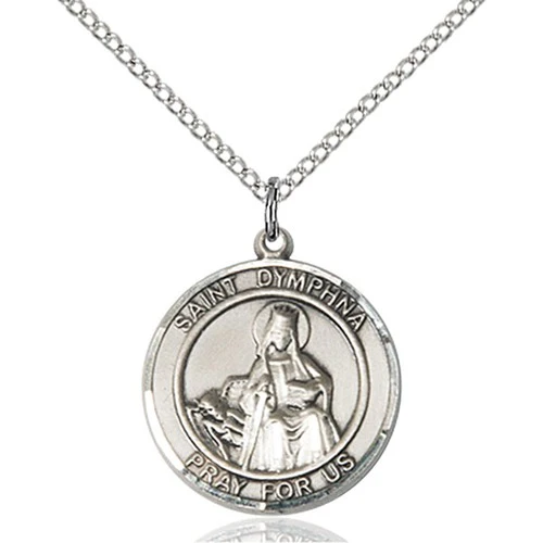 Sterling Silver St. Dymphna Pendant - 2508764