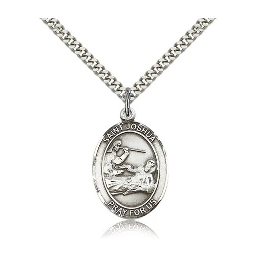Sterling Silver St. Joshua Pendant w/ chain