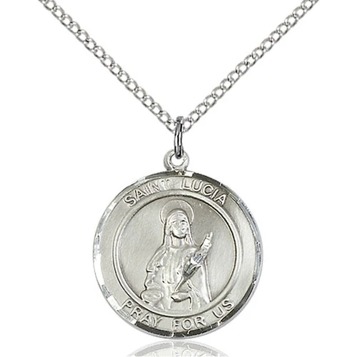 Sterling Silver St. Lucia of Syracuse Pendant