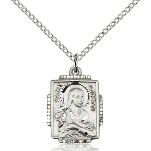 Sterling Silver St. Maria Goretti Pendant - 2509338
