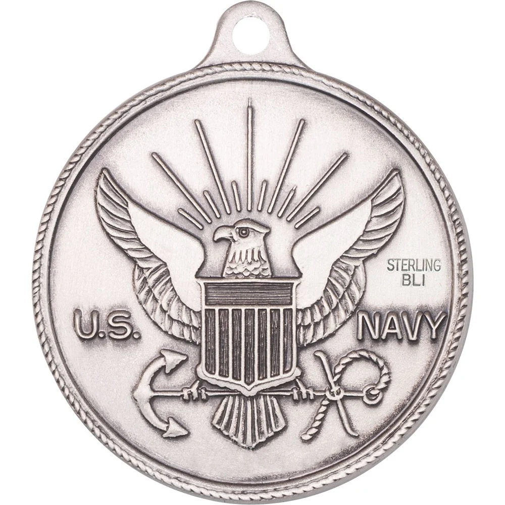 Sterling Silver St. Michael / Navy Pendant - 2508085 - Image 2