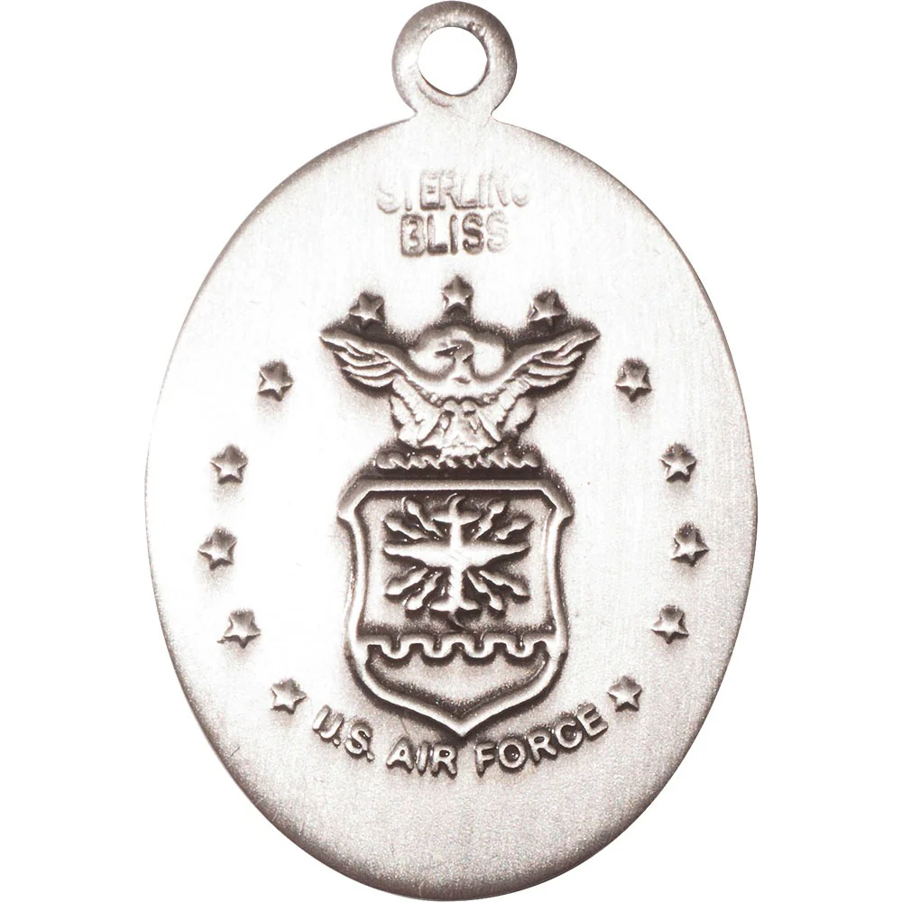 Sterling Silver St. Michael Pendant/Air Force - Image 2