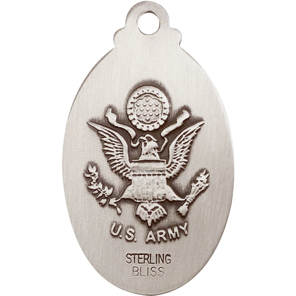 Sterling Silver St. Michael Pendant / Army - Image 2