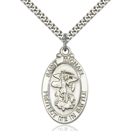 Sterling Silver St. Michael Pendant / Guardian Angel - 2509166