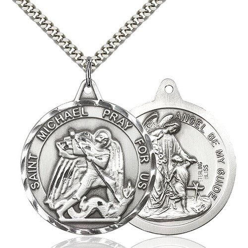 Sterling Silver St. Michael the Archangel Pendant - 2509049