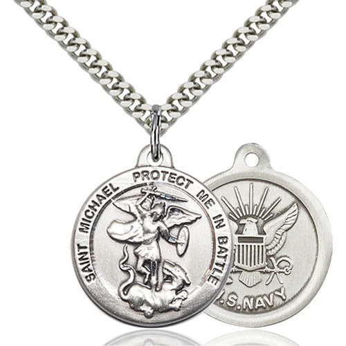 Sterling Silver St. Michael the Archangel Pendant - 2509067