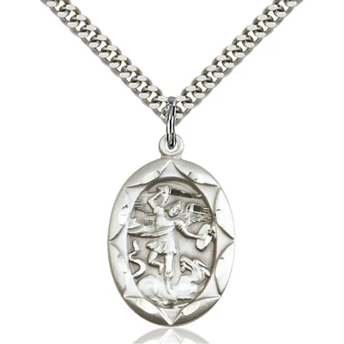 Sterling Silver St. Michael the Archangel Pendant - 2509071