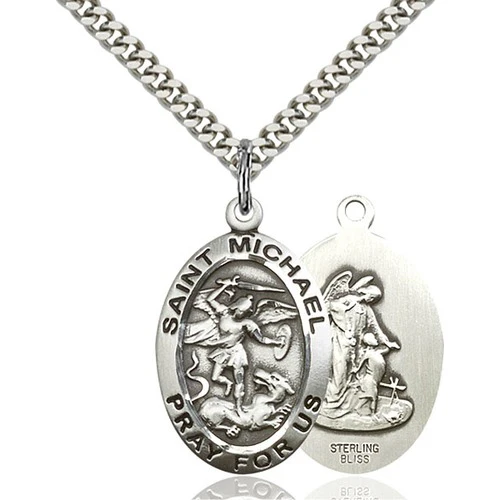 Sterling Silver St. Michael the Archangel Pendant - 2509087