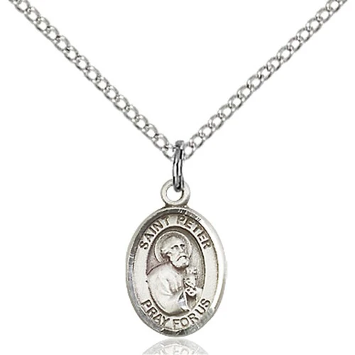 Sterling Silver St. Peter the Apostle Petite Pendant