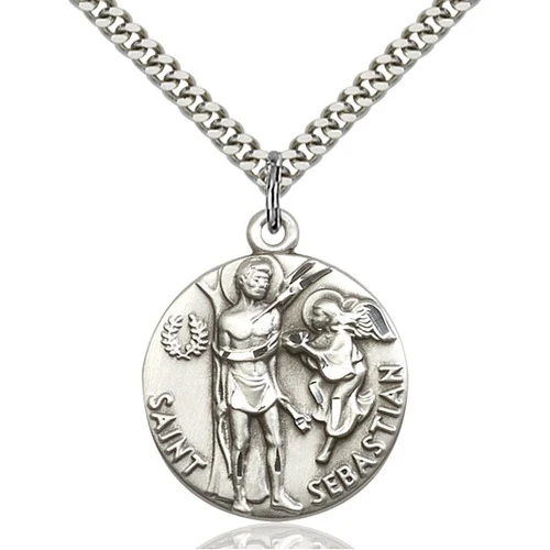 Sterling Silver St. Sebastian Pendant - 2507740