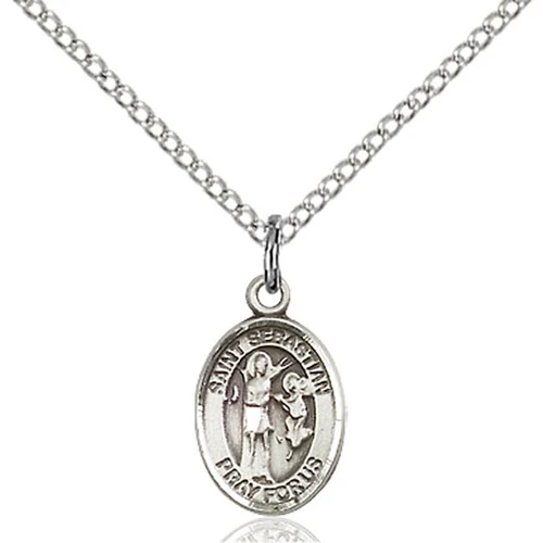 Sterling Silver St. Sebastian Petite Pendant