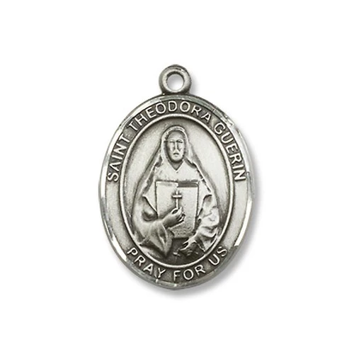 Sterling Silver St. Theodore Guerin Pendant w/ Chain