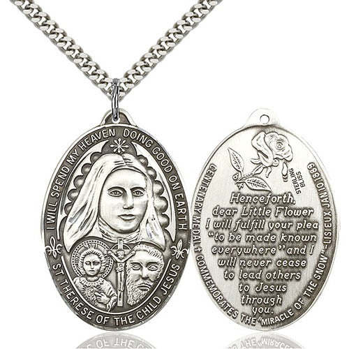 Sterling Silver St. Therese Pendant - 2507898