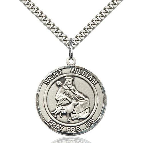 Sterling Silver St. William of Rochester Pendant