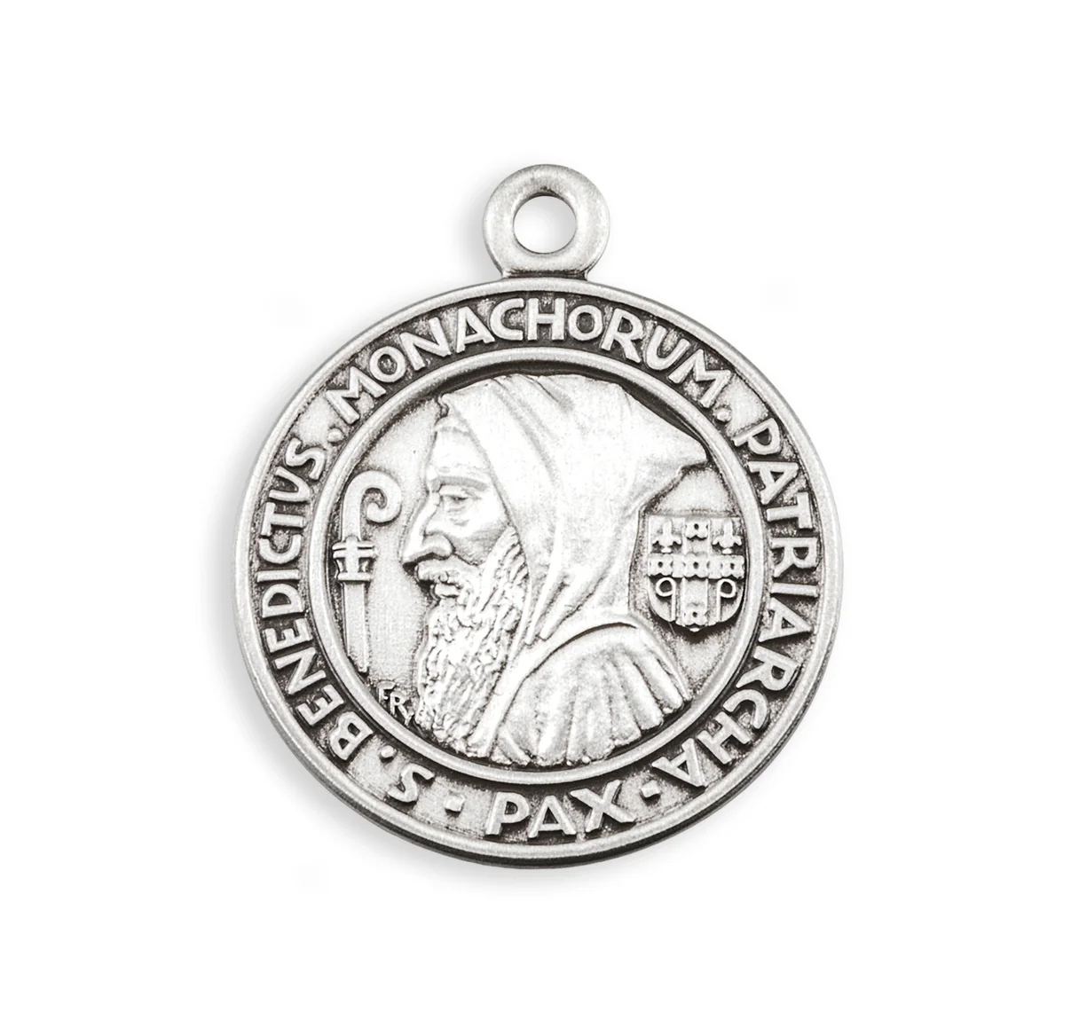 Sterling St. Benedict Profile Jubilee Medal Necklace - Image 2