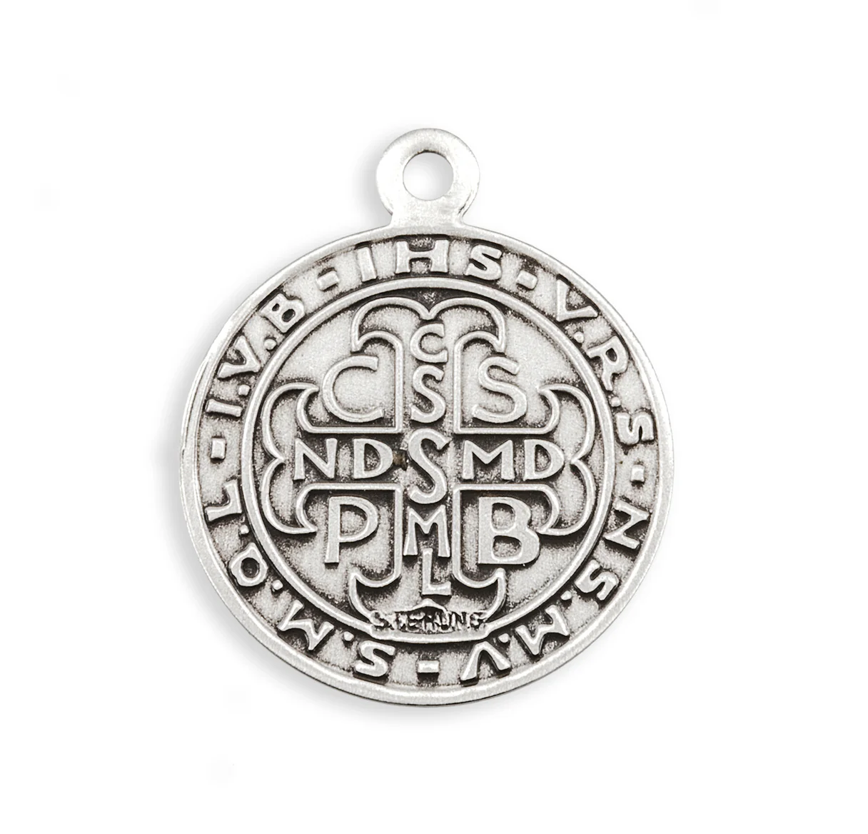 Sterling St. Benedict Profile Jubilee Medal Necklace - Image 3