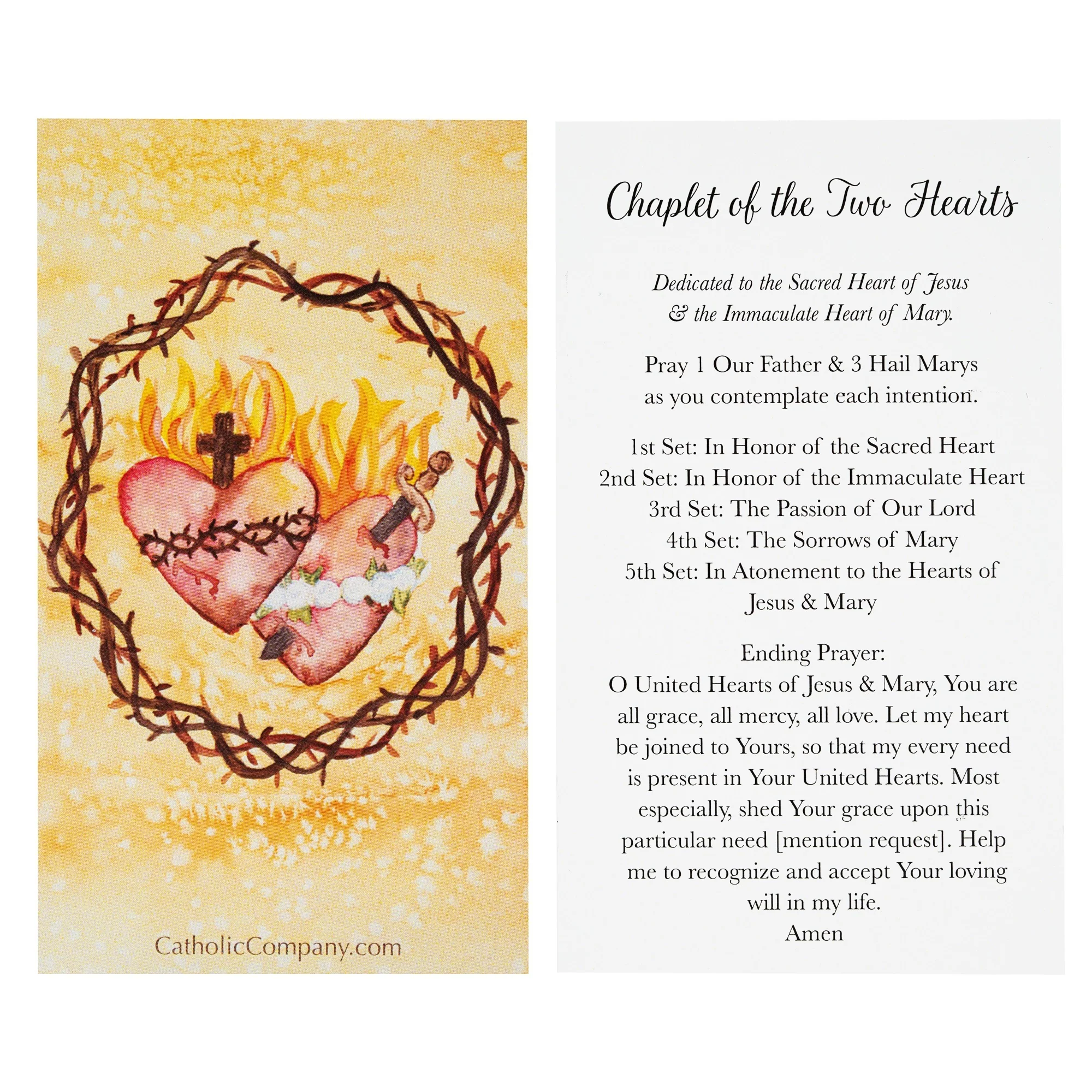 Swarovski Crystal Sacred & Immaculate Heart Chaplet - Image 4