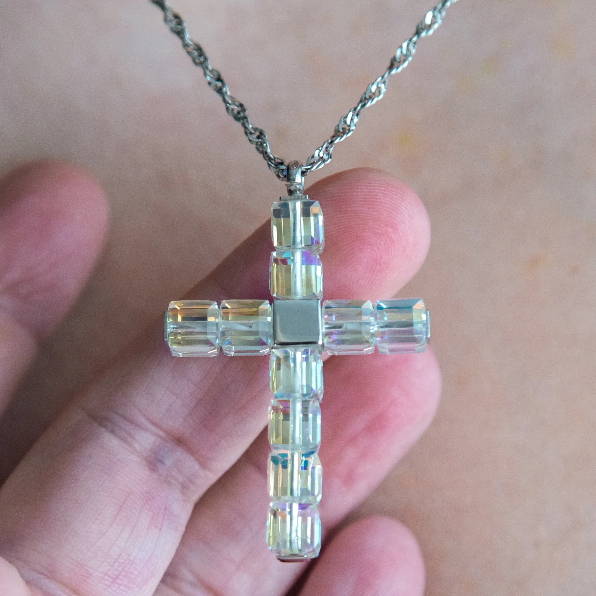 Swarovski Crystal & Sterling Silver Cross Pendant - Image 3