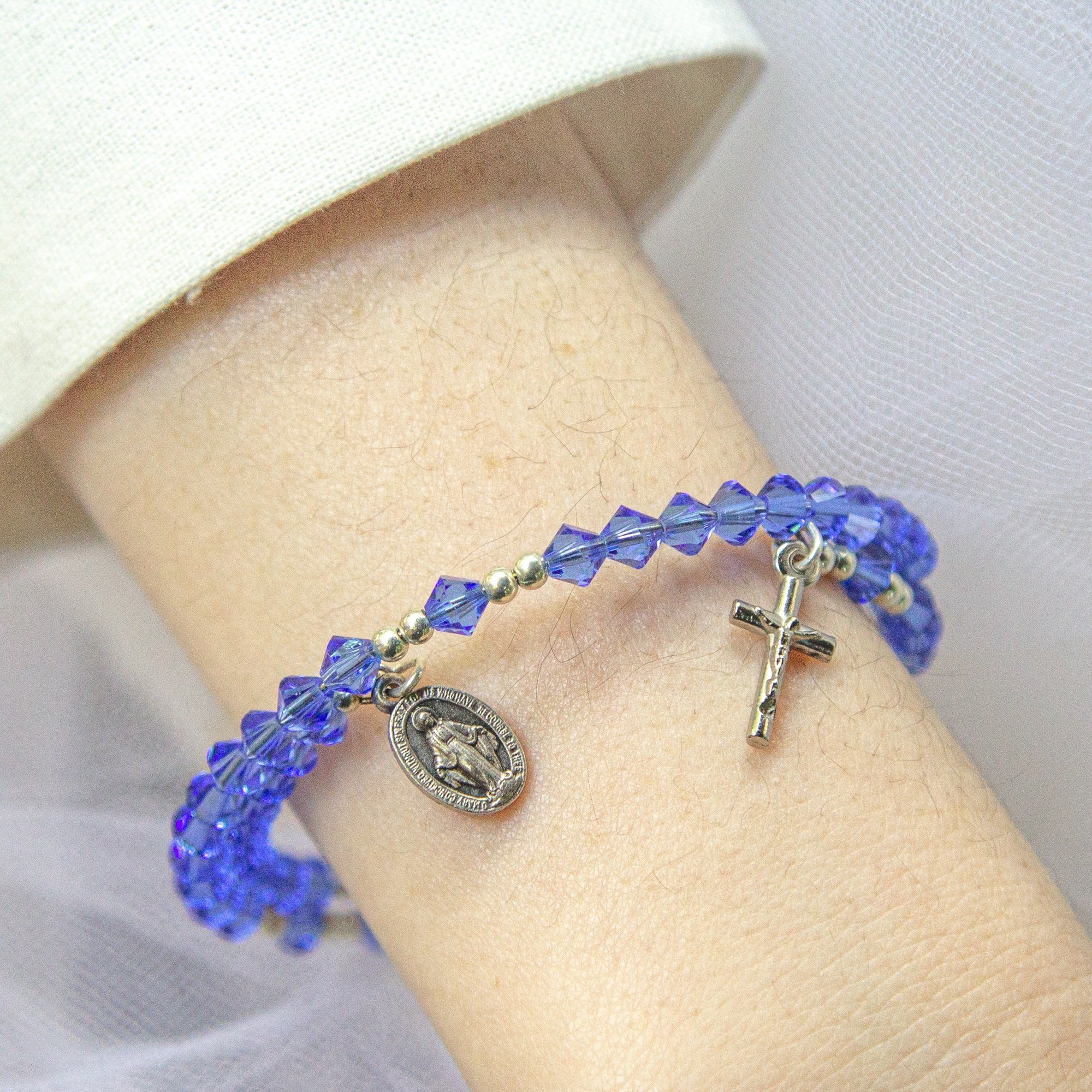 Swarovski Sapphire Rosary Wrap Bracelet - Image 2