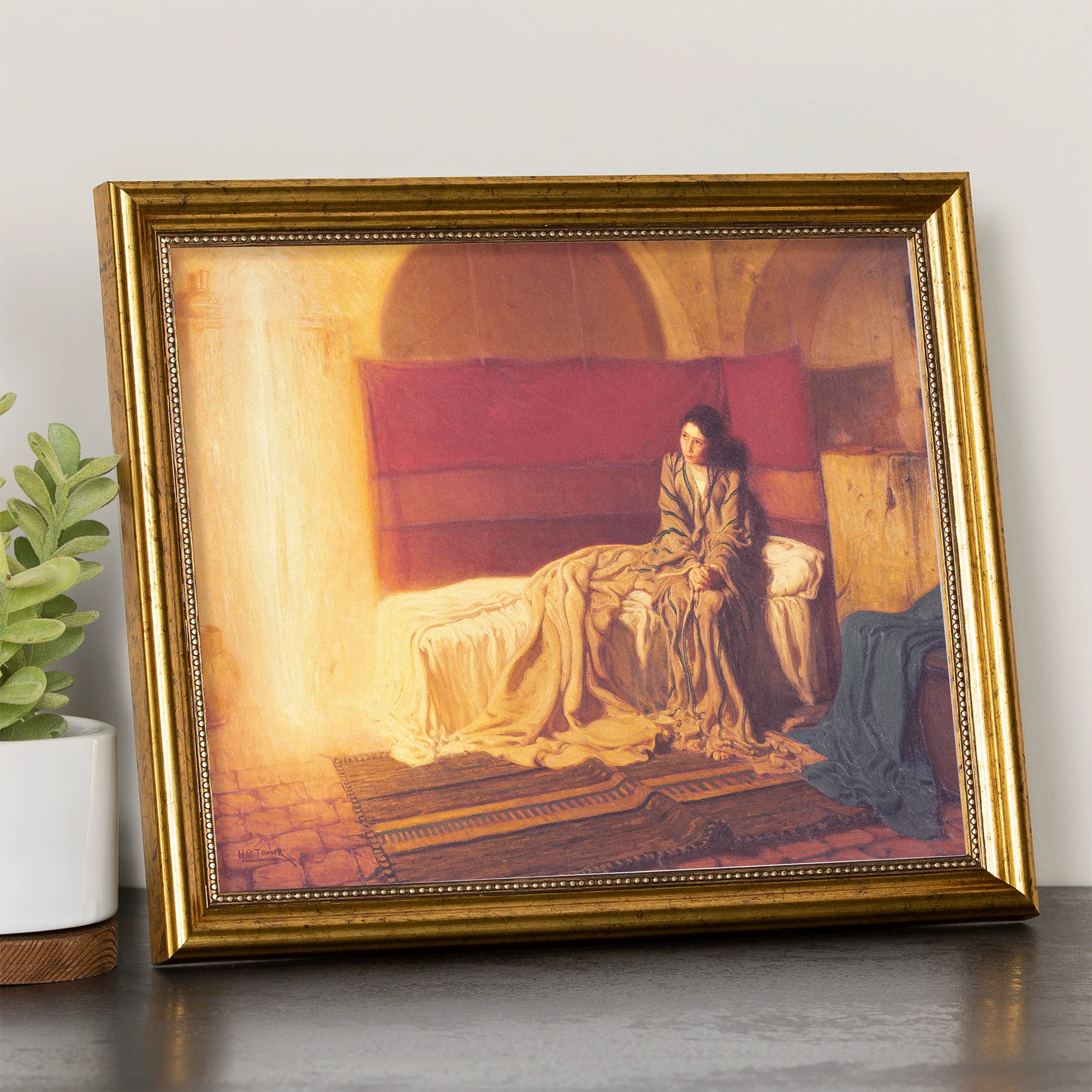 Tanner's The Annunciation Antique Gold Framed Print - Multiple Sizes - Image 2