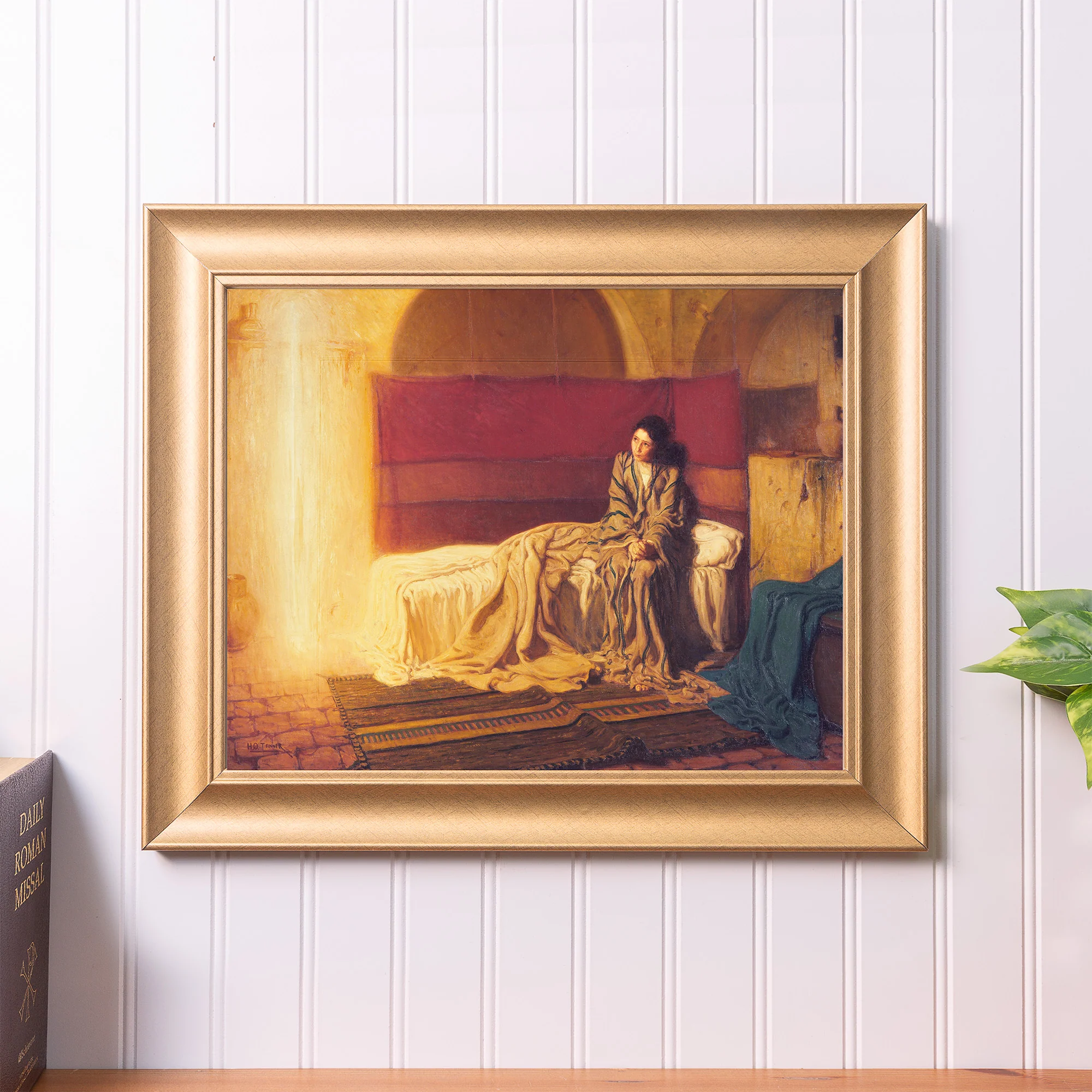 Tanner's The Annunciation Antique Gold Framed Print - Multiple Sizes - Image 4