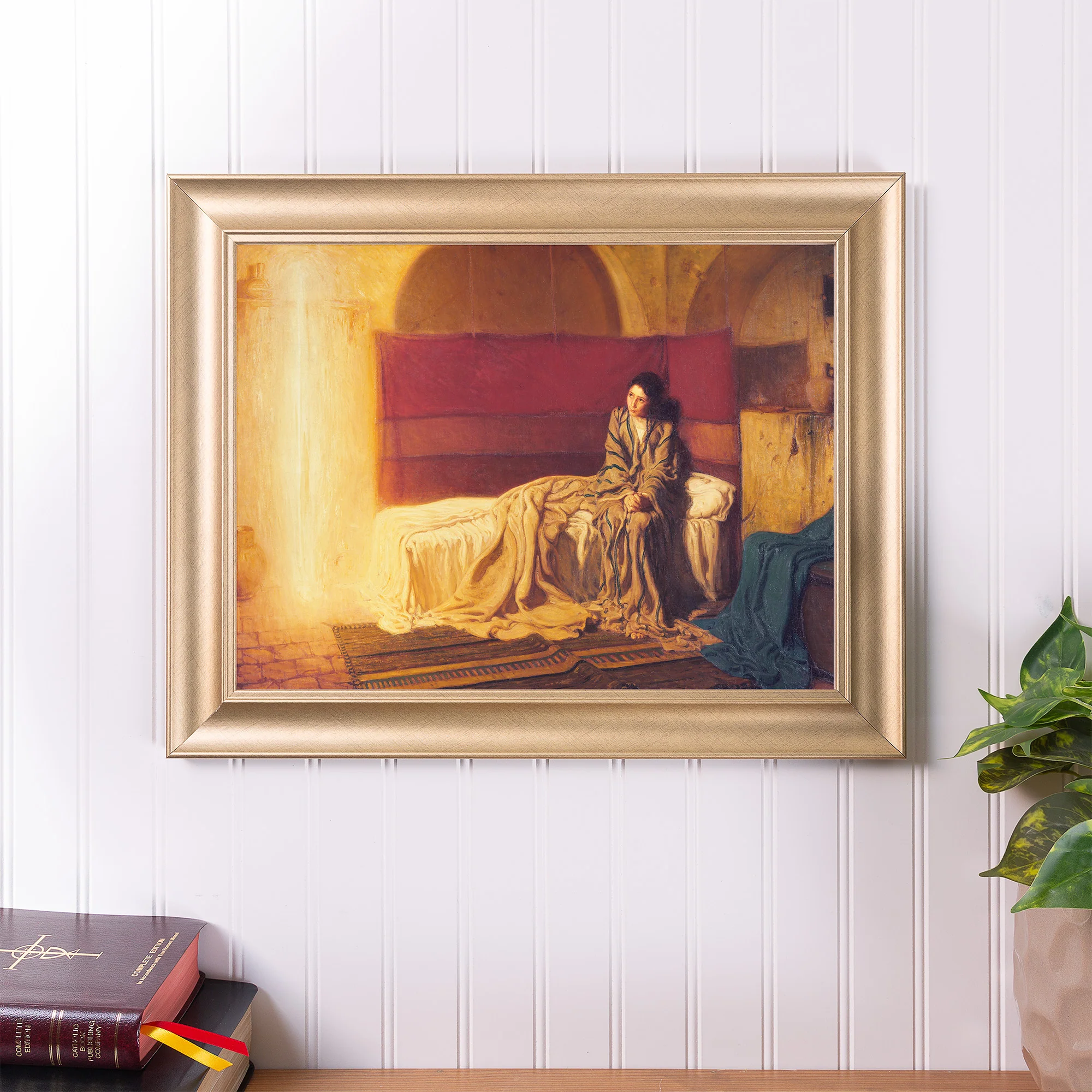 Tanner's The Annunciation Antique Gold Framed Print - Multiple Sizes - Image 6