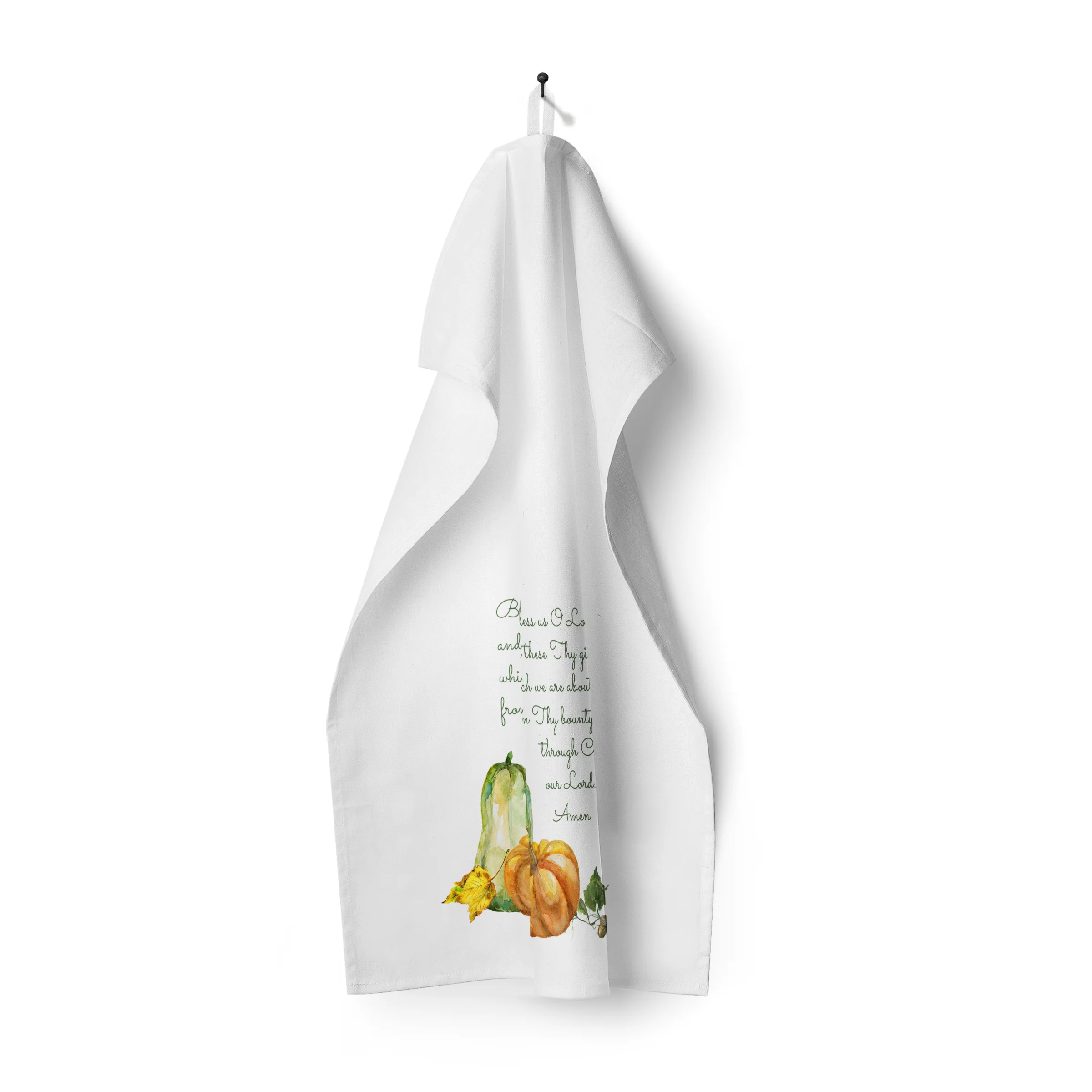 Thanksgiving Bless Us O Lord Dish Towel - Image 2