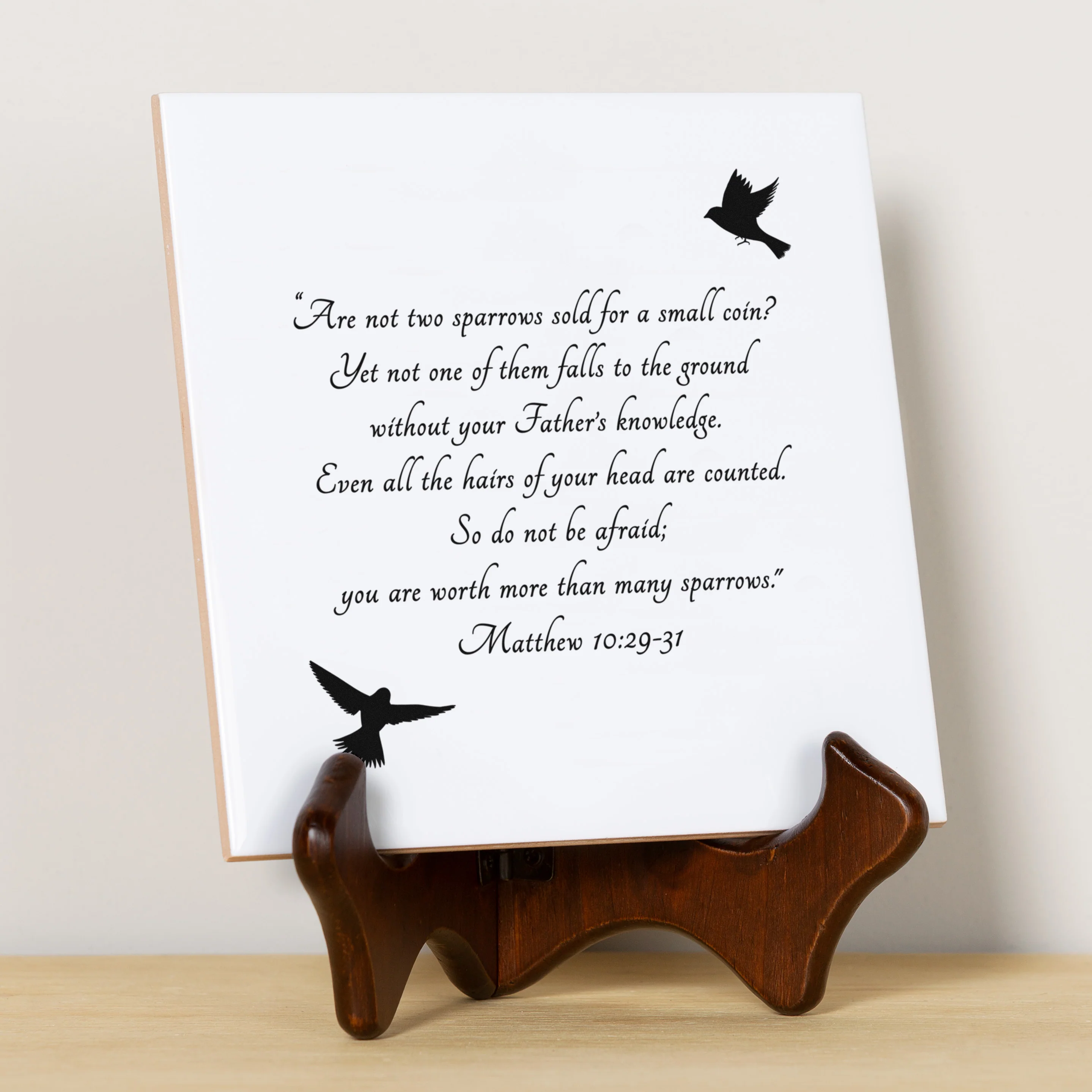 The Sparrows Scripture Verse Tile
