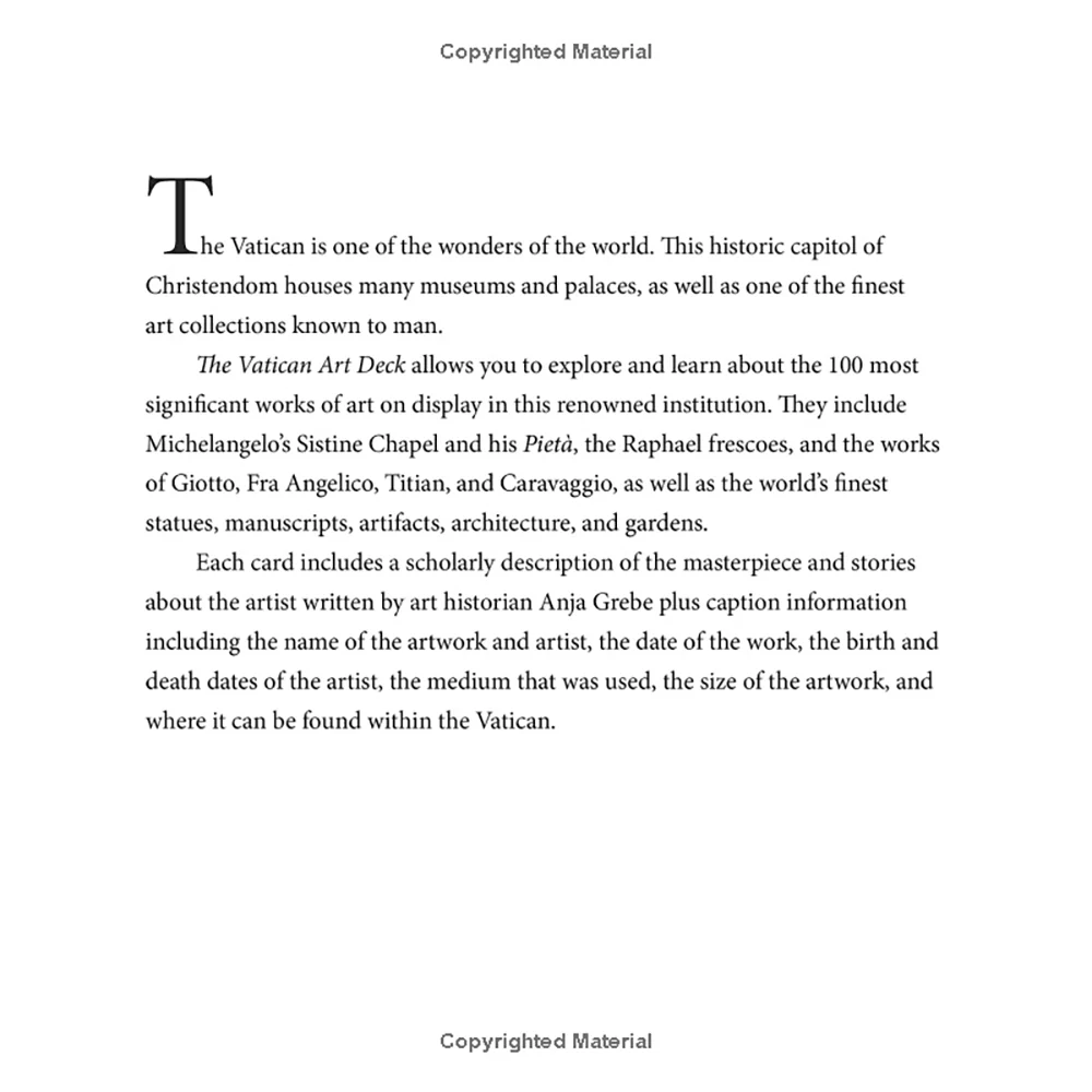 The Vatican Art Deck: 100 Masterpieces - Image 3