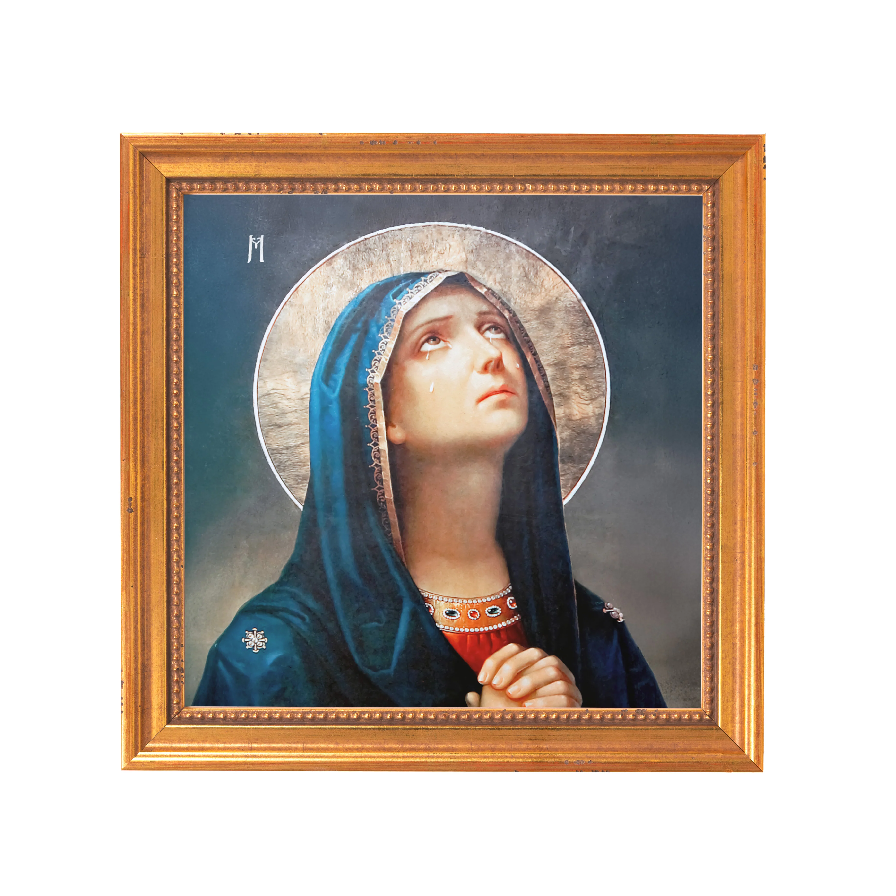 Our Lady of Sorrows in Prayer Framed Canvas - Sacred Mini Collection - Image 7