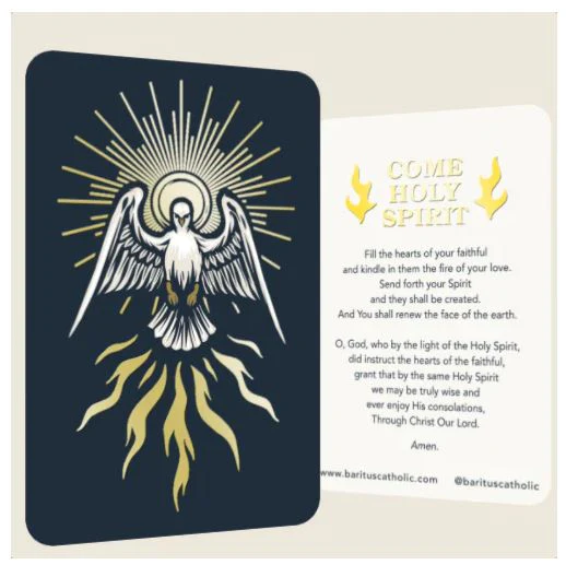 Theotokos, Holy Spirit & St. Michael Prayer Cards (Set of 3) - Image 2