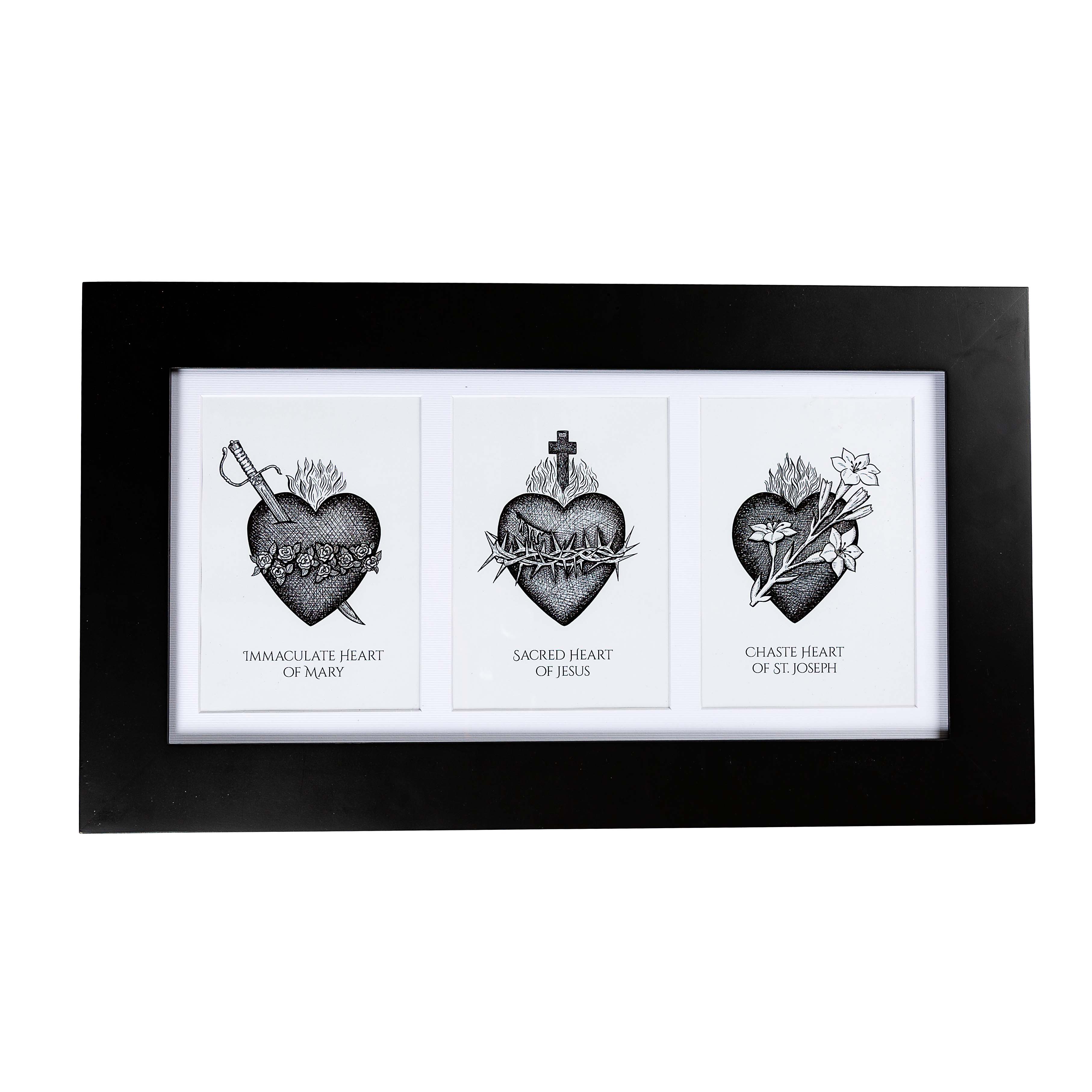 Three Hearts Framed Print - 11x20 - Image 2