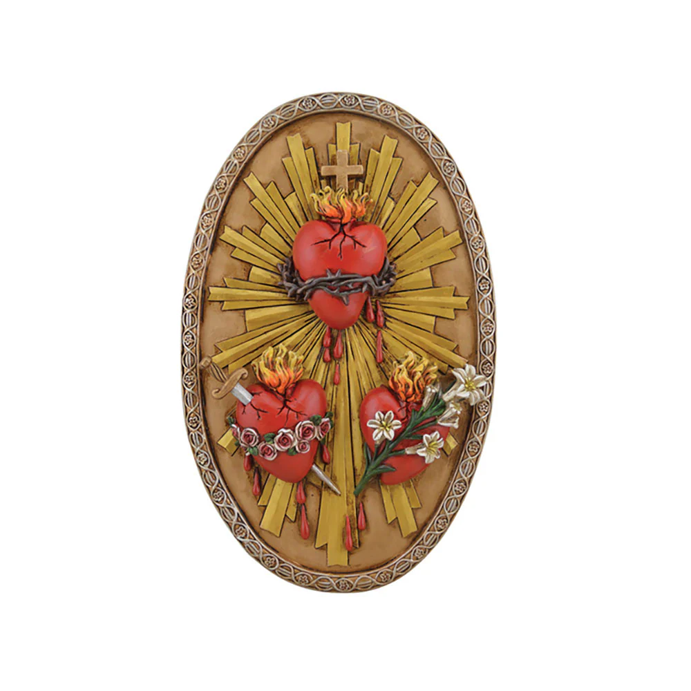 Three Hearts Wall Plaque - Multiple Finishes