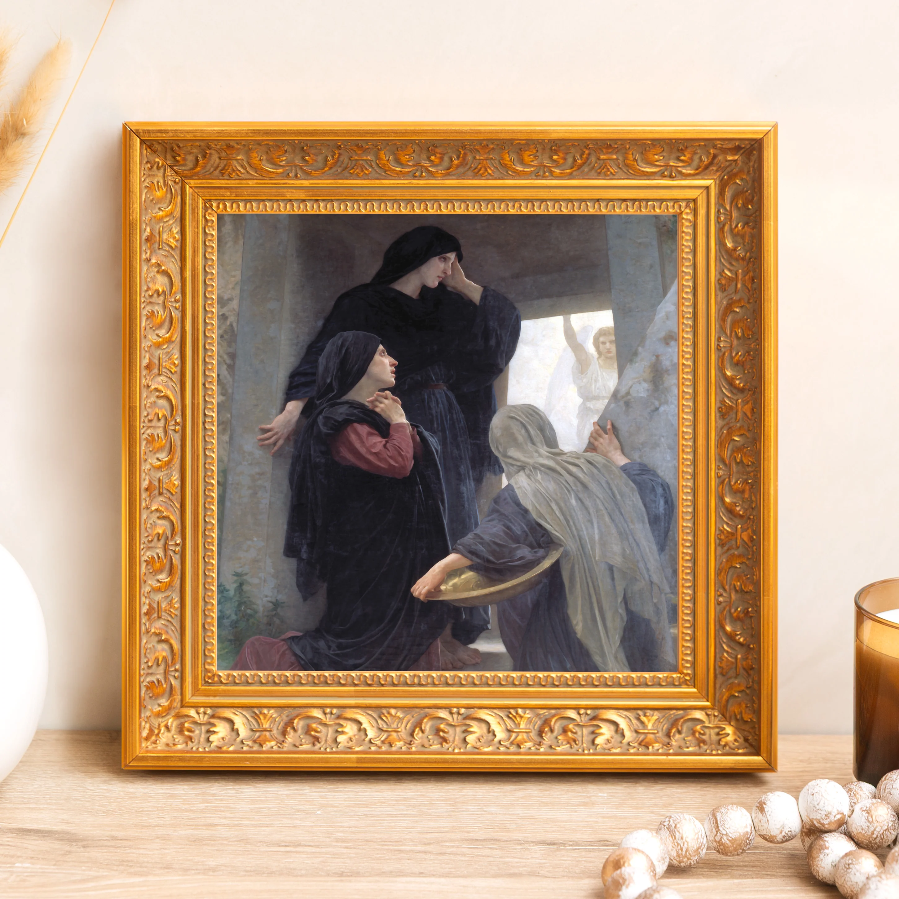 Three Marys at the Tomb Framed Canvas - Sacred Mini Collection