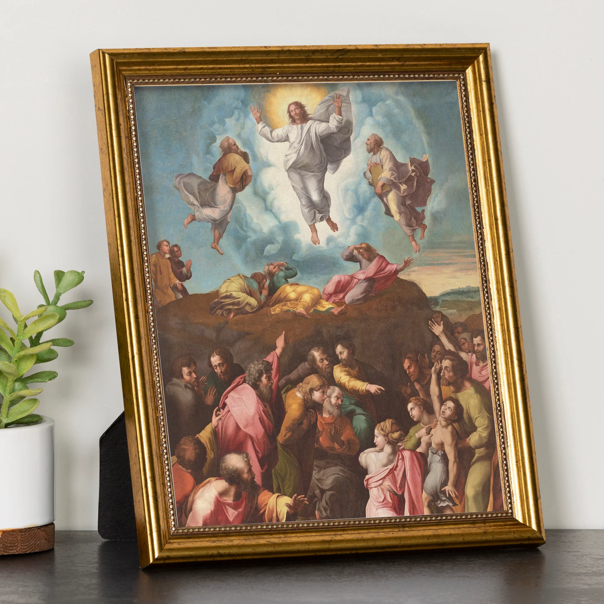 Transfiguration Antique Gold Framed Print - 8" x 10"