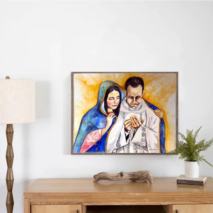 Under Mary's Mantle Priesthood Print - 8" x 10"