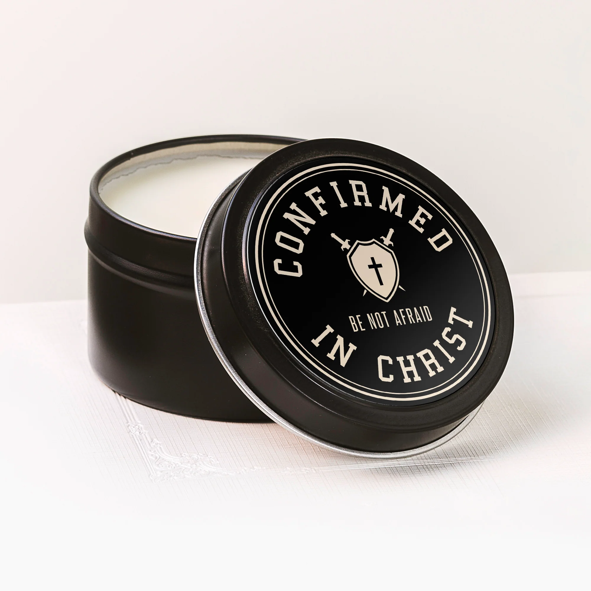 Varsity Confirmation Candle Tin