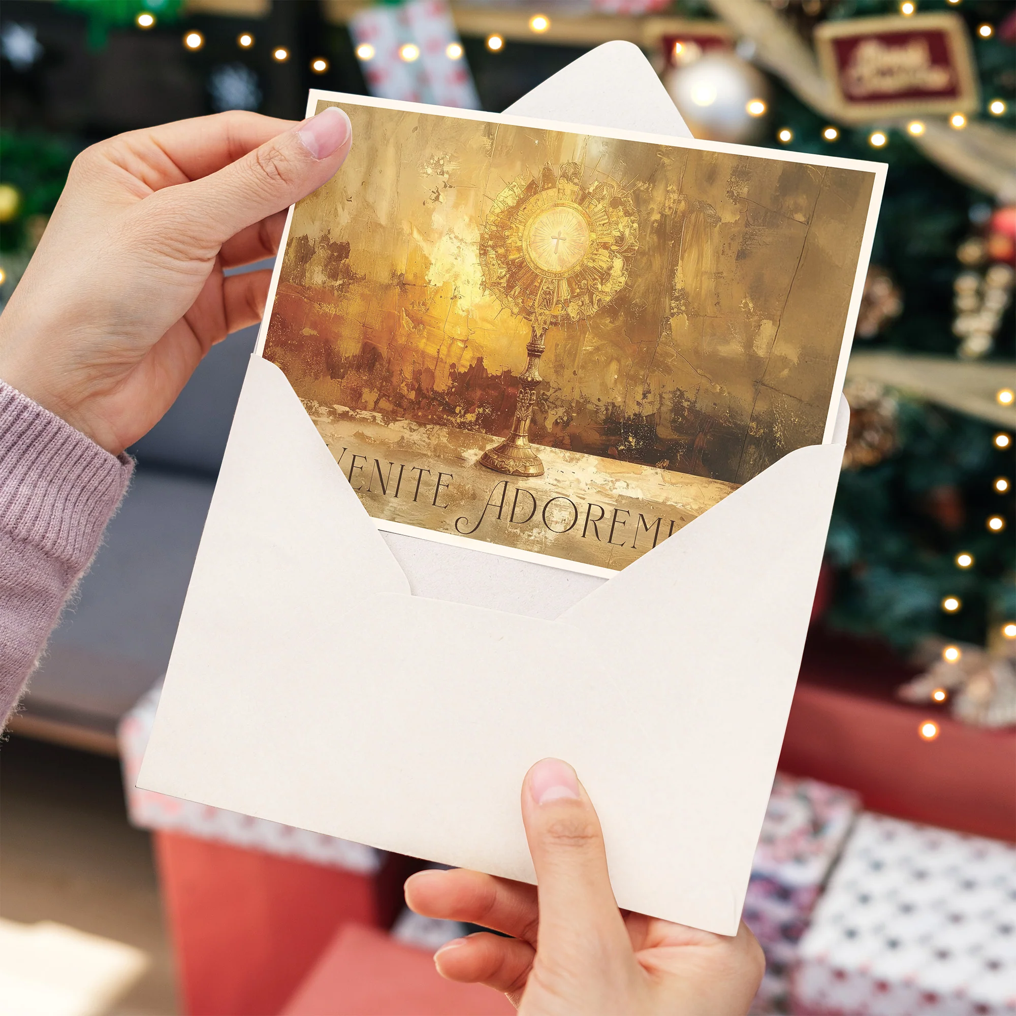Venite Adoremus Priest Christmas Card - Sold Individually - Image 3