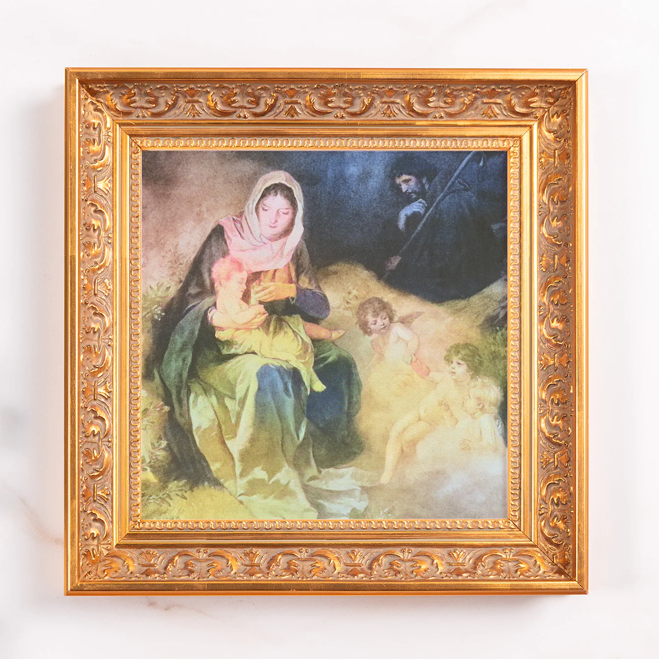 Vintage Holy Night Framed Canvas - Sacred Mini Collection - Image 2