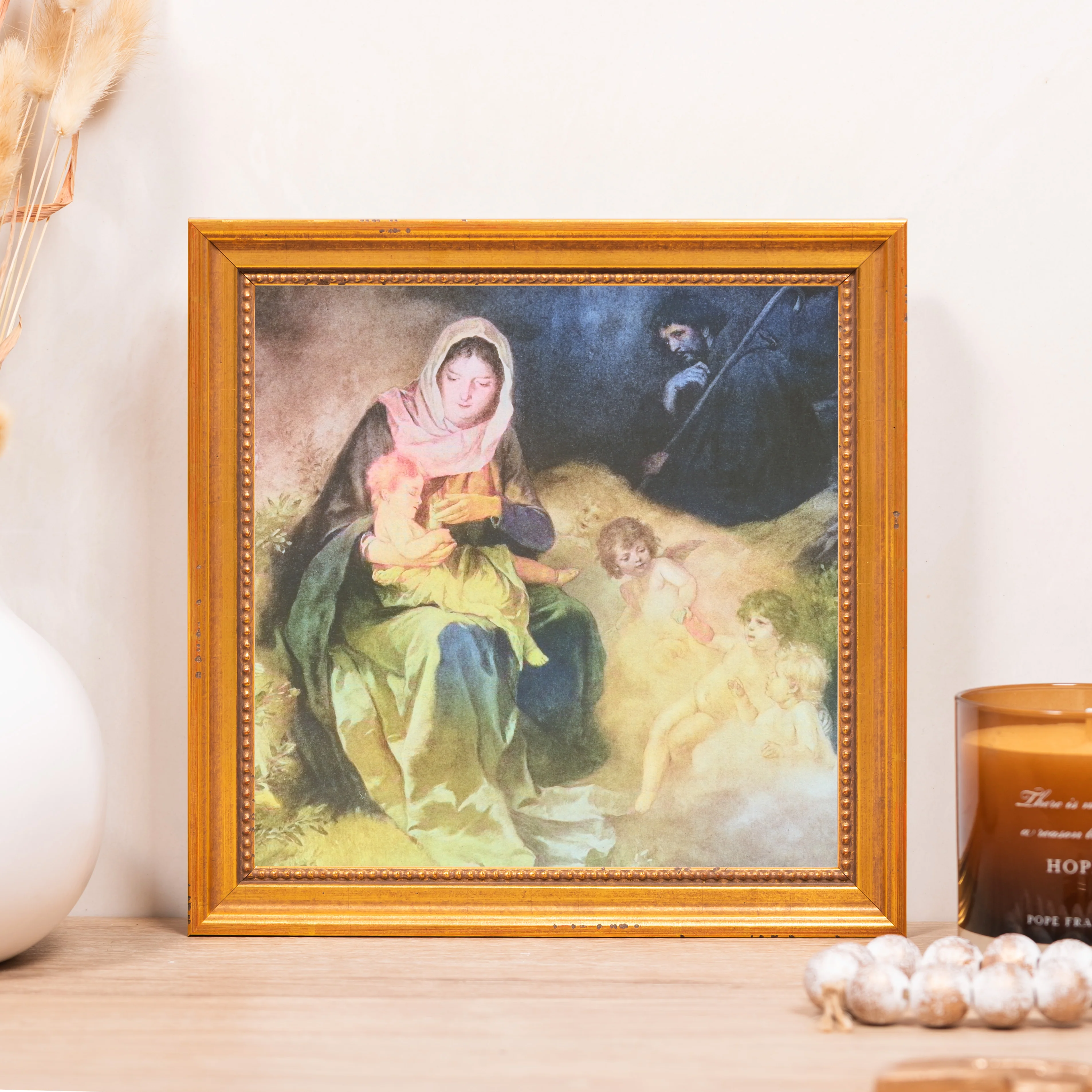 Vintage Holy Night Framed Canvas - Sacred Mini Collection - Image 5