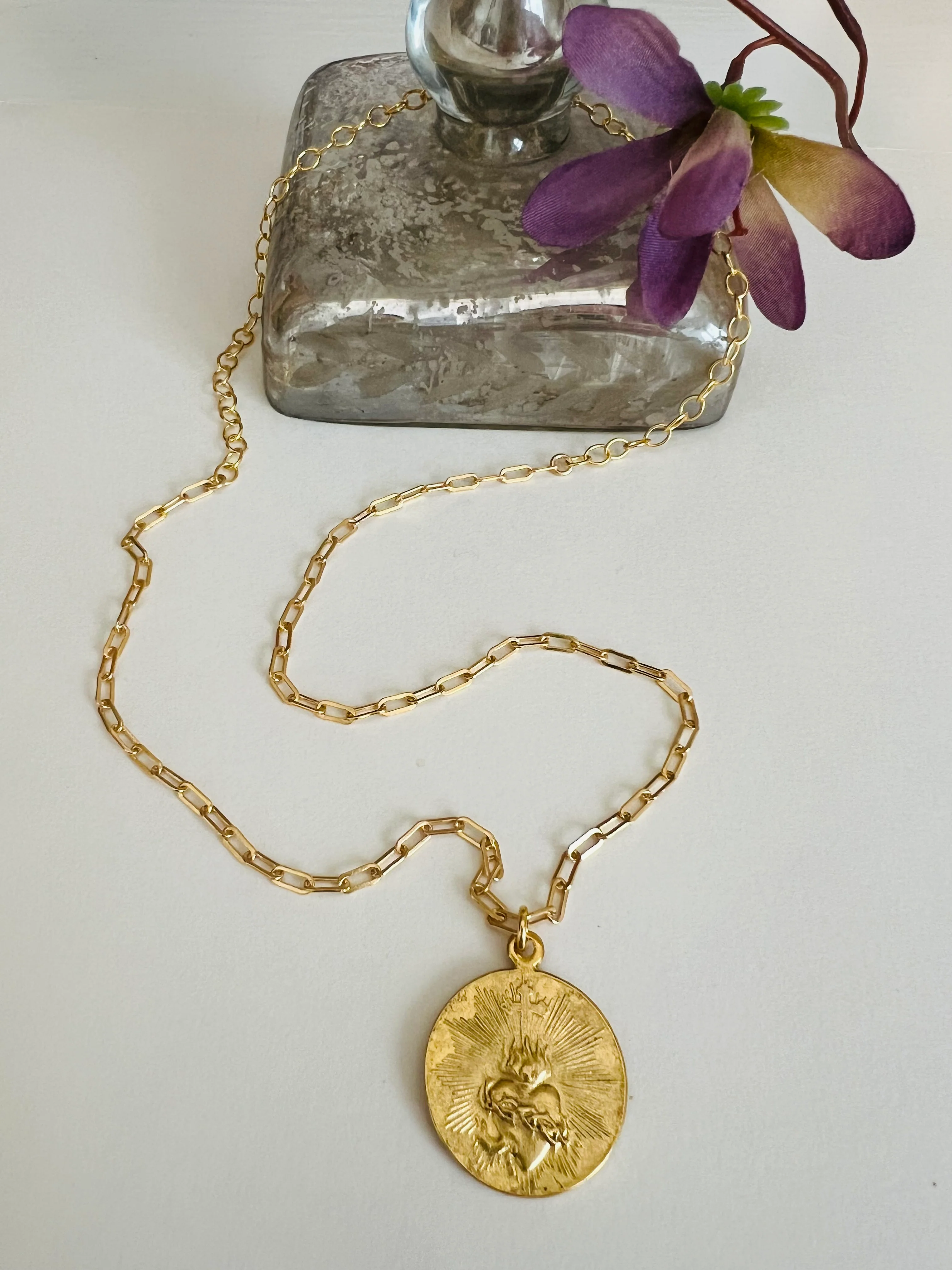 Vintage Medallion Our Lady of Perpetual Help Necklace - Image 4