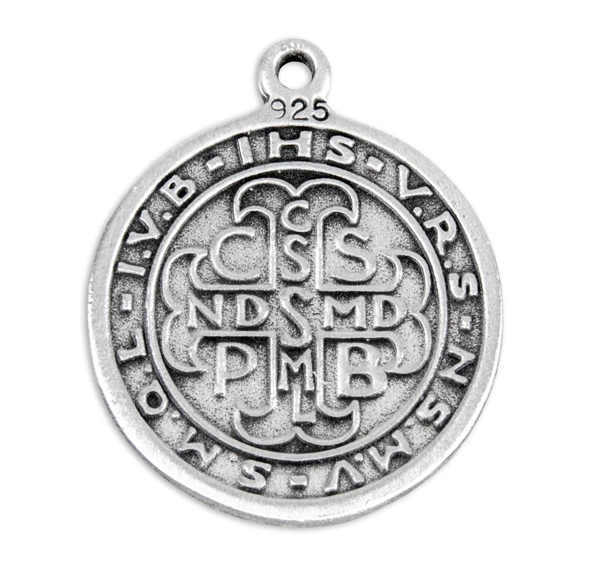 Vintage Sterling St. Benedict Medal Necklace - Image 3