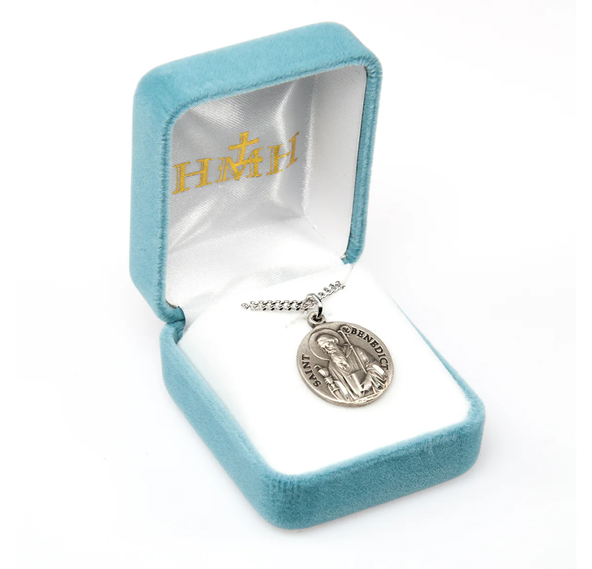 Vintage Sterling St. Benedict Medal Necklace - Image 4